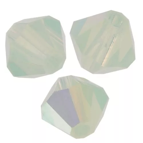 4mm Preciosa Crystal Bicones - MC Bead Rondell - Chrysolite Opal ABx30