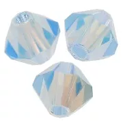 4mm Preciosa Crystal Bicones - MC Bead Rondell - Aquamarine AB 2x x30