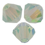 4mm Preciosa Crystal Bicones - MC Bead Rondell - Chrysolite AB 2x x30