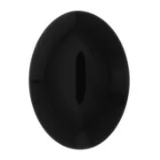 25x18mm Oval opaque resin cabochon - Black x1