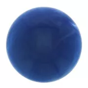 14 mm round cabochon in opaque resin - Royal blue marbled x1