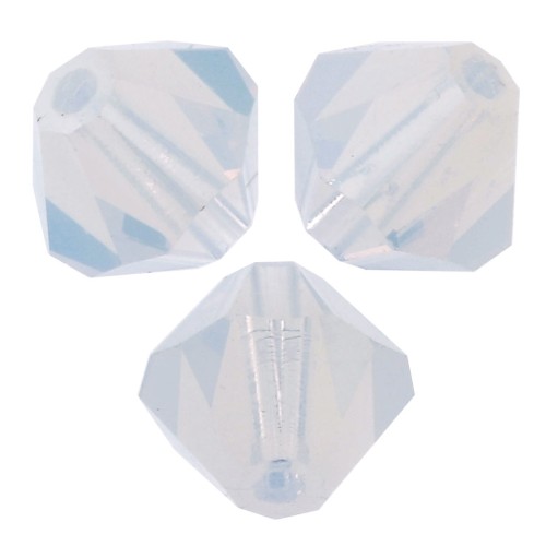 4mm Preciosa Crystal Bicones - MC Bead Rondell - White Opal x30