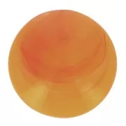 Round translucent resin cabochon 14 mm - Apricot marble x1