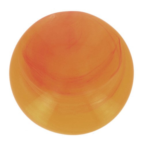 Round translucent resin cabochon 14 mm - Apricot marble x1