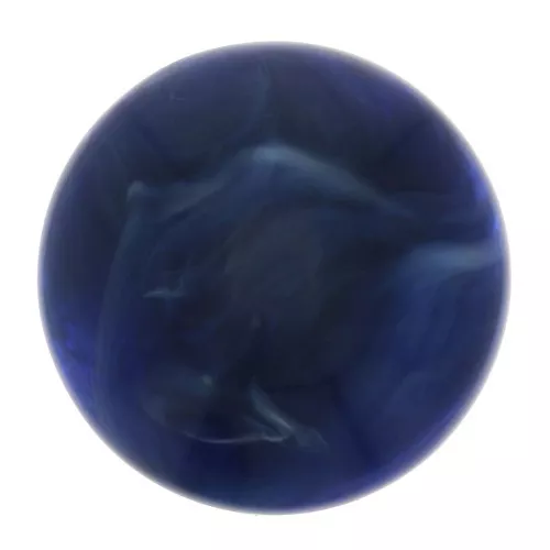 14 mm round cabochon in opaque resin - Marbled navy blue x1