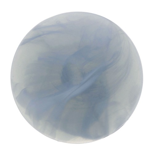 14mm Round opaque resin cabochon - marbled Blue grey x1