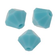 4mm Preciosa Crystal Bicones - MC Bead Rondell - Turquoise x30|raw }}