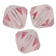 4mm Preciosa Crystal Bicones - MC Bead Rondell - Light Rose x30|raw }}