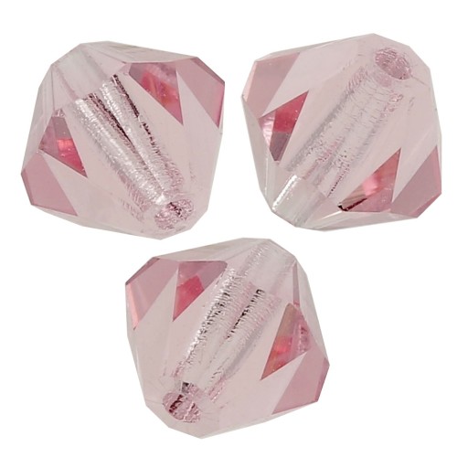 4mm Preciosa Crystal Bicones - MC Bead Rondell - Light Rose x30