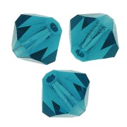 4mm Preciosa Crystal Bicones - MC Bead Rondell - Indicolite x30|raw }}