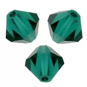 4mm Preciosa Crystal Bicones - MC Bead Rondell - Emerald x30