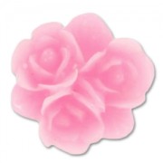 Resin cabochon rose-shaped 16mm Rose x1
