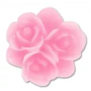 Resin cabochon rose-shaped 16mm Rose x1