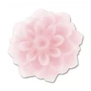 Resin cabochon flower 15mm Rosaline Frosted x1