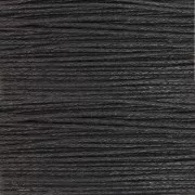 Waxed cotton 1 mm - Black x5m