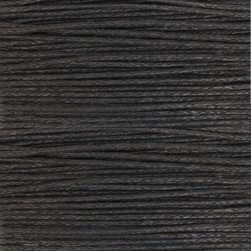 Waxed cotton 1 mm - Black x5m