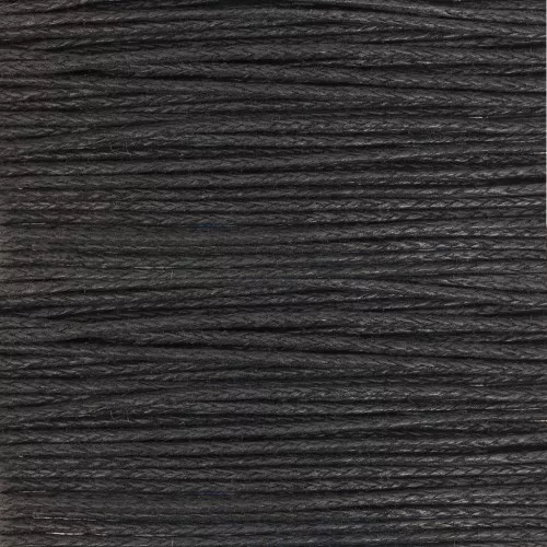 Waxed cotton 1 mm - Black x5m