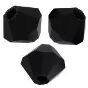 4mm Preciosa Crystal Bicones - MC Bead Rondell - Jet Matt x30