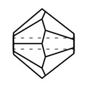 4mm Preciosa Crystal Bicones - MC Bead Rondell - Jet Hematite Full x30