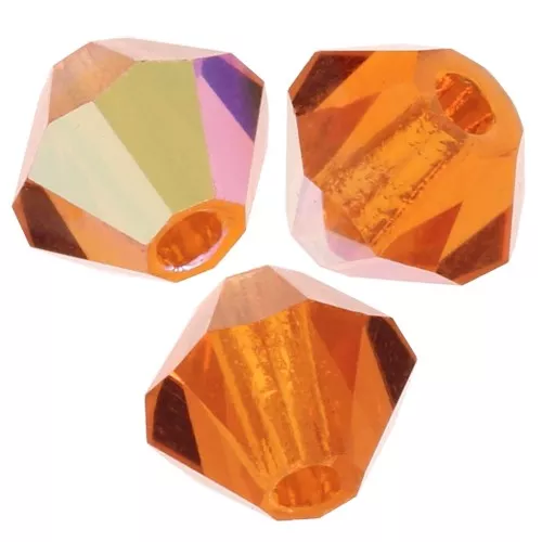 4mm Preciosa Crystal Bicones - MC Bead Rondell - Sun AB x30