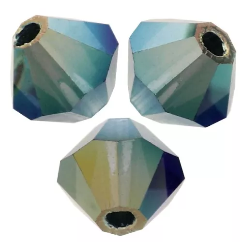 4mm Preciosa Crystal Bicones - MC Bead Rondell - Montana AB 2x x30