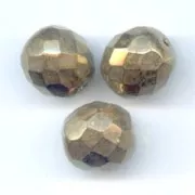 Facets 12 mm - Gold Bronze x5