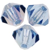 4mm Preciosa Crystal Bicones - MC Bead Rondell - Light Sapphire AB x30