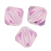 4mm Preciosa Crystal Bicones - MC Bead Rondell - Pink Sapphire x30