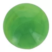 18mm Round opaque resin cabochon - Green marbled x1