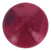 18mm Round opaque resin cabochon - Red marbled x1