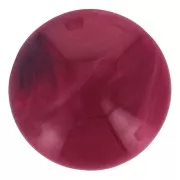 18mm Round opaque resin cabochon - Red marbled x1