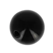 Polaris round bead Opaque 10mm Black x1