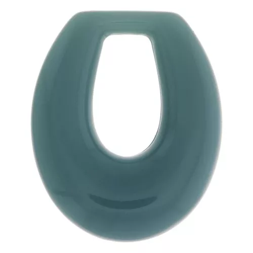 33x27mm Hollow drop resin pendant - Celadon x1
