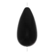 26x14mm Opaque resin pear-shaped bead - Black x1