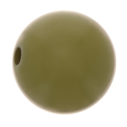 Polaris round bead Opaque 10mm Khaki x1