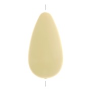 26x14mm Opaque resin pear-shaped bead - Unbleached x1
