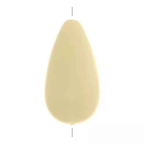 26x14mm Opaque resin pear-shaped bead - Unbleached x1