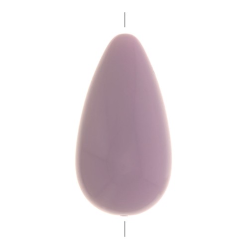 26x14mm Opaque resin pear-shaped bead - Lavender x1