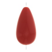 26x14mm Opaque resin pear-shaped bead - Terracotta x1