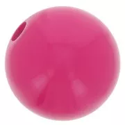 Polaris round bead Opaque 10mm Fuchsia x1