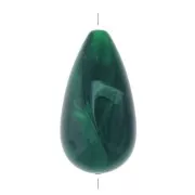 26x14mm Opaque resin pear-shaped bead - Marbled Dark green x1