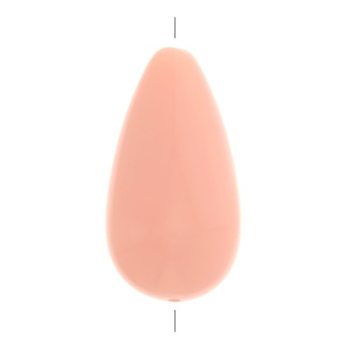 26x14mm Opaque resin pear-shaped bead - Light Pink x1