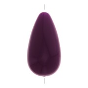 26x14mm Opaque resin pear-shaped bead - Plum x1|raw }}