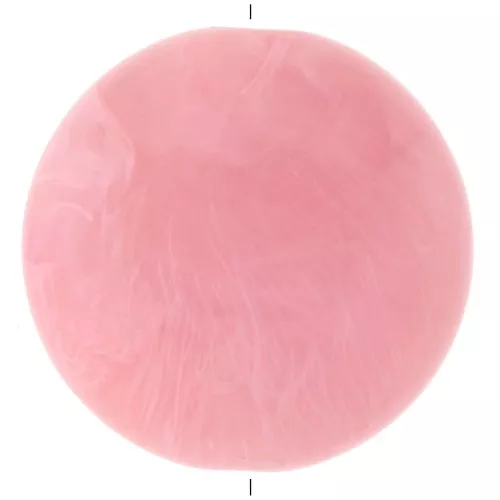 25mm Round opaque resin puck - Marbled Pink x1
