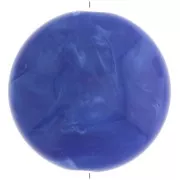 Palet rond en résine opaque 25 mm - Bleu royal marbré x1