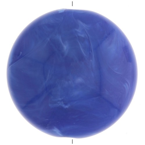 25mm Round opaque resin puck - Marbled Royal blue x1