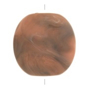 25mm Rounded square puck in opaque resin - Marbled salmon x1