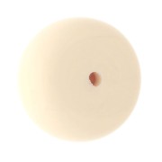 18x11mm Round opaque resin bead - Unbleached x1
