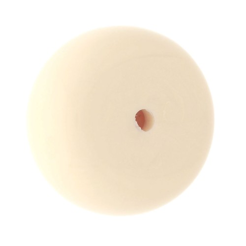 18x11mm Round opaque resin bead - Unbleached x1