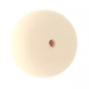 18x11mm Round opaque resin bead - Unbleached x1